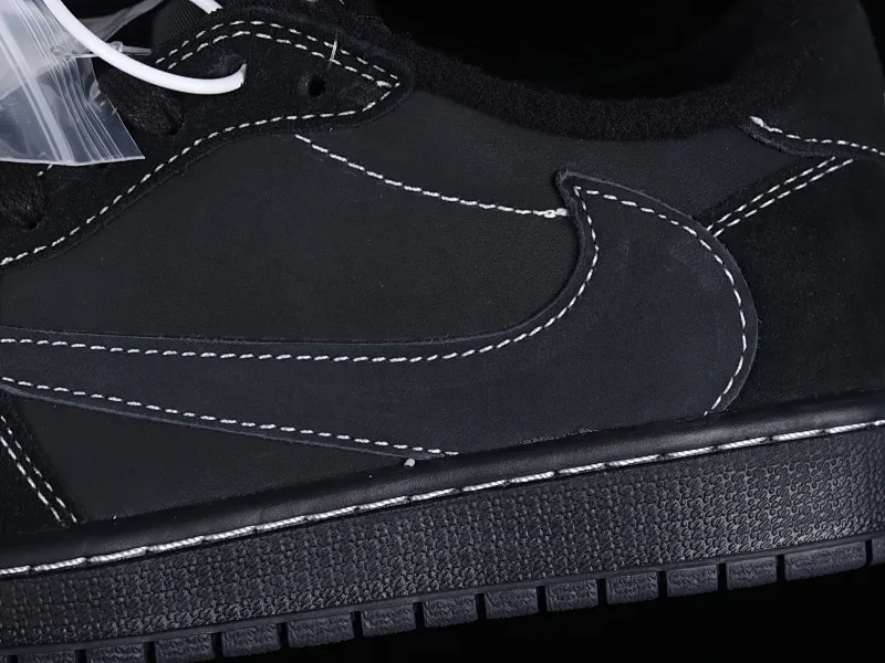 All categories Air Jordan Jordan series basketball shoes Air Jordan 1 Low Travis Scott x Air Jordan 1 Low OG "Triple Black" AJ1 Joe 1 Black Warrior Undercut DM7866-001